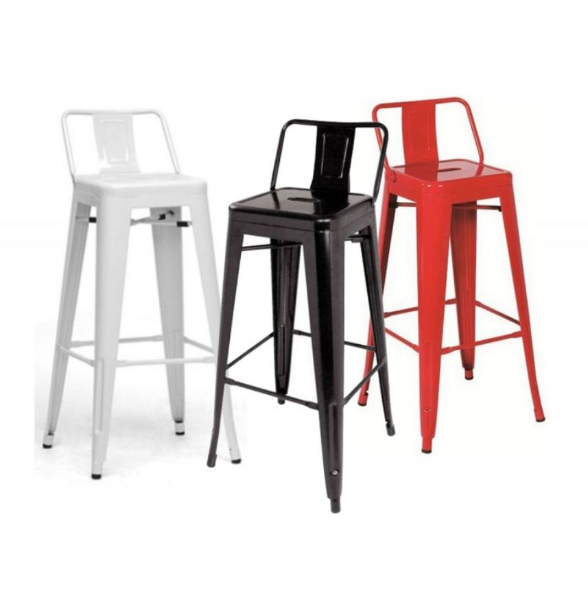 Piso Bar Silla Tolix Con Respaldo - Colores 76cm